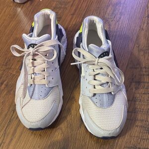 Nike Huarache Sneakers - White, Blue, and Yellow